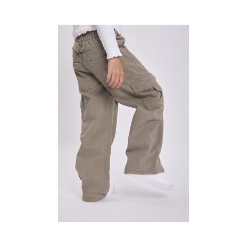 Pantalón jean cargo - Verde