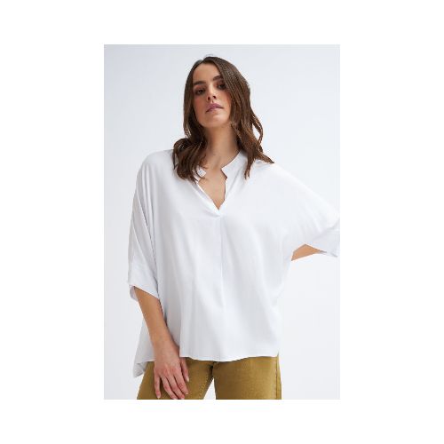 Blusa escote en v - Blanco