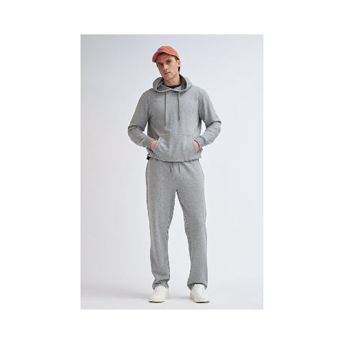 Pantalón deportivo recto - Gris claro melange