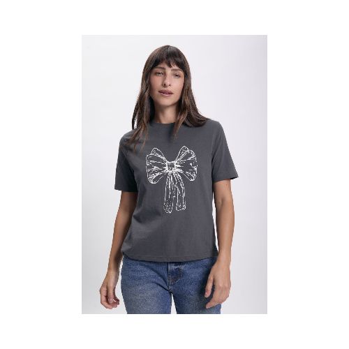 Remera estampa - Gris Oscuro