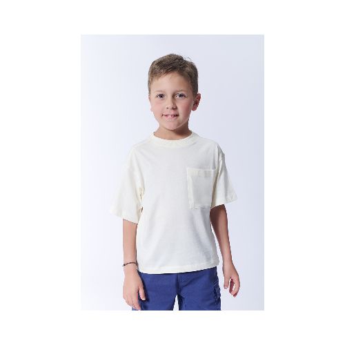 Remera Oversize Bolsillo - Blanco