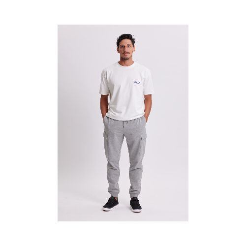 Pantalón deportivo jogger básico - Gris melange