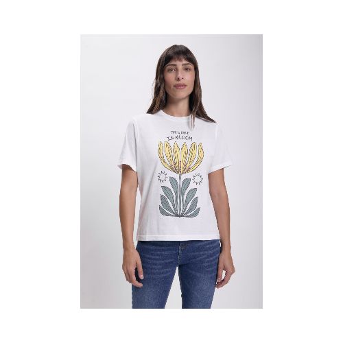 Remera estampa - Blanca