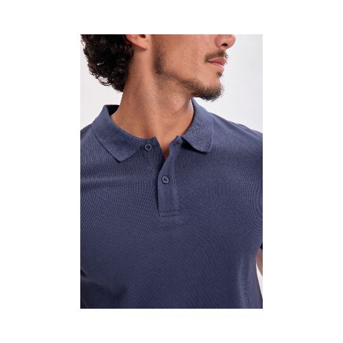 Remera polo piqué - Azul Marino