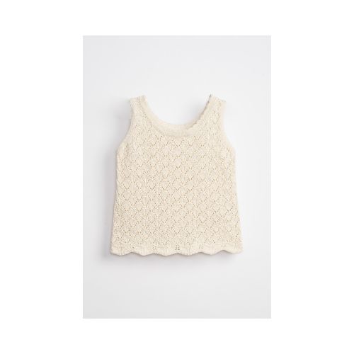 Musculosa Punto Tejida - Crudo