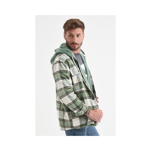 Camisa franela a cuadros - Verde