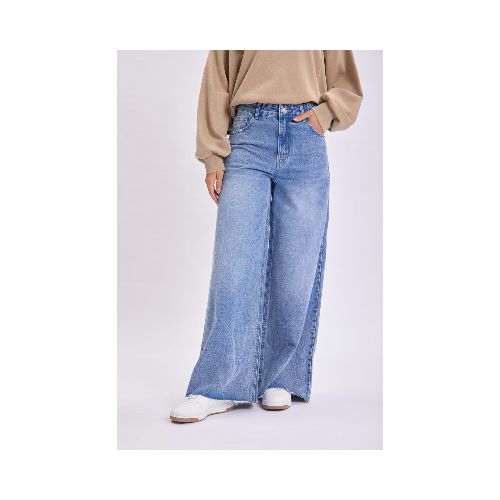 Pantalón jean extra wide - Azul Medio