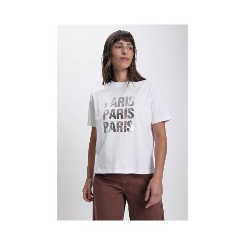 Remera estampa - Paris Blanco