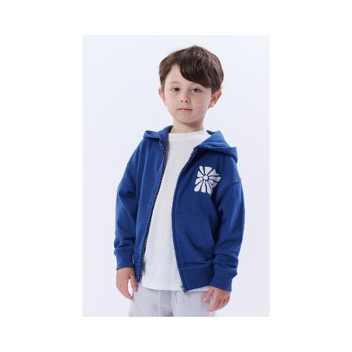 Campera Deportiva Estampa - Brave azul marino