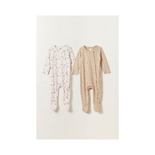 Pack x2 enterito pijama estampado - Rey Leon Beige