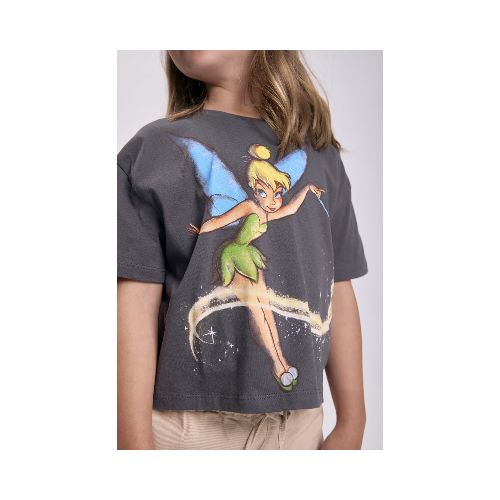 Remera estampa - Tinkerbell Gris