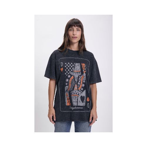 Remera oversize - Negro