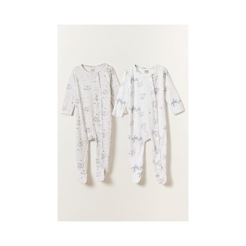 Pack x2 enterito pijama estampado - Dumbo Blanco