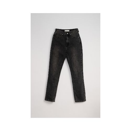 Pantalón Jean Recto Clásico - Negro