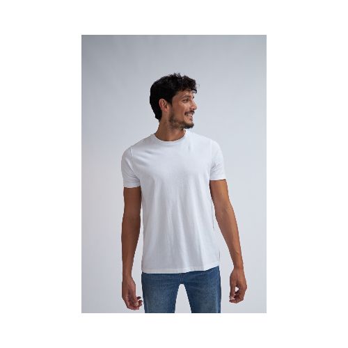 Remera manga corta cuello redondo - Blanca