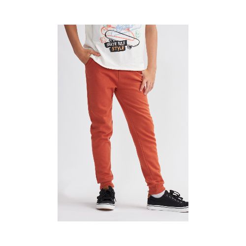 Pantalón deportivo con puño - Terracota