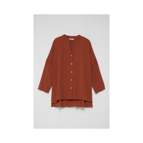 Blusa escote en v - Terracota