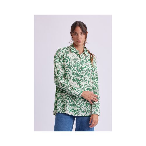 Camisa Manga Larga Estampado - Verde