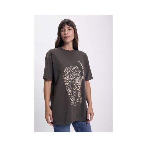 Remera oversize - Gris Oscuro