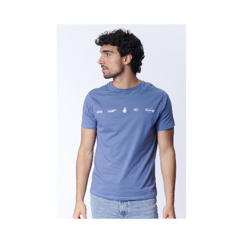 Remera estampa - Iconos Azul