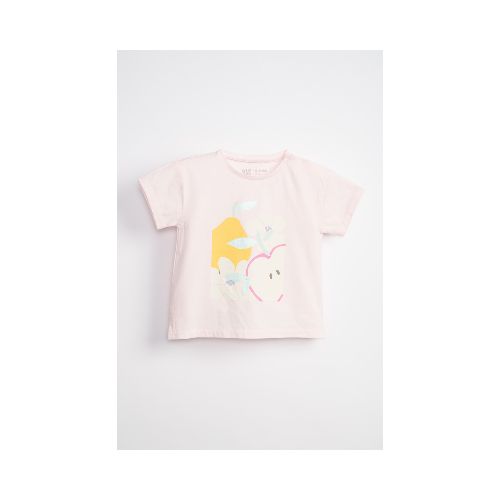 Remera Manga Corta Estampa - Manzana Rosa