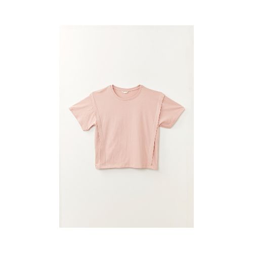 Remera Pinza En Hombro - Rosado