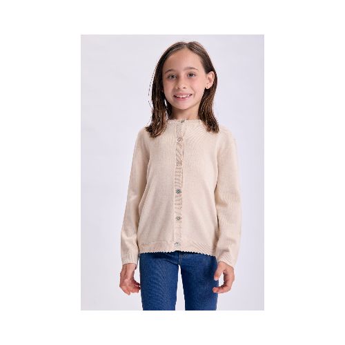 Saco rib - Con Detalle Beige