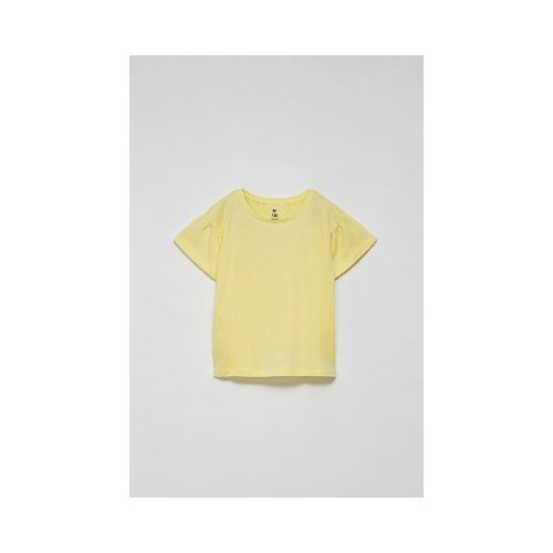 Camiseta manga corta volado - Amarillo