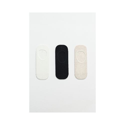 Pack x3 medias invisible - Blanco Negro Y Beige