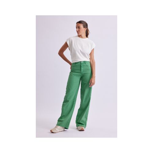 Pantalón de jean wide leg - Verde