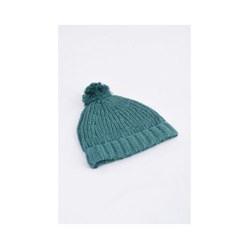 Gorro de punto con pom pom - Verde