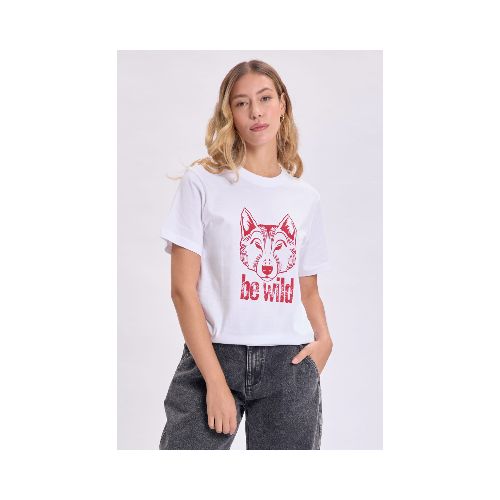 Remera estampa - Lobo Blanco