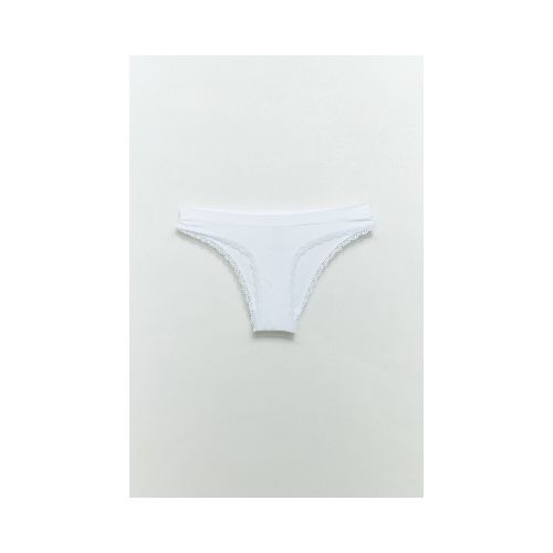 Bombacha Bikini Encaje Microfibra - Blanca