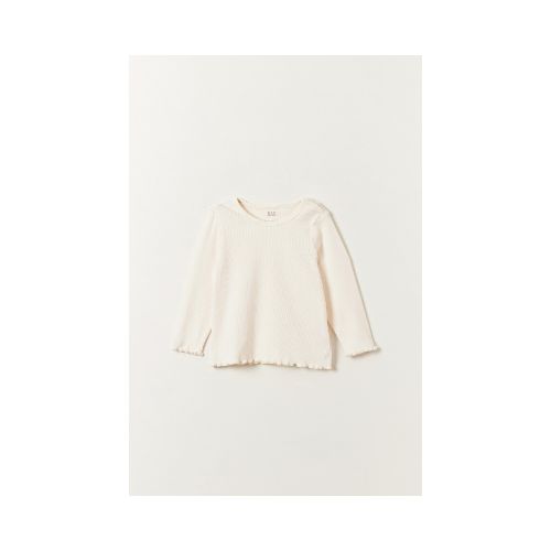 Remera rib - Beige