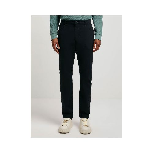 PANTALÓN TIPO GABARDINA CON ELASTANO - NEGRO — Hering