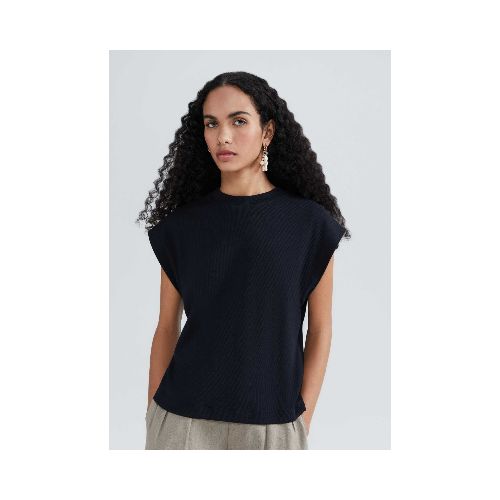 CAMISETA SIN MANGAS CON CUELLO HALTER - NEGRO — Hering