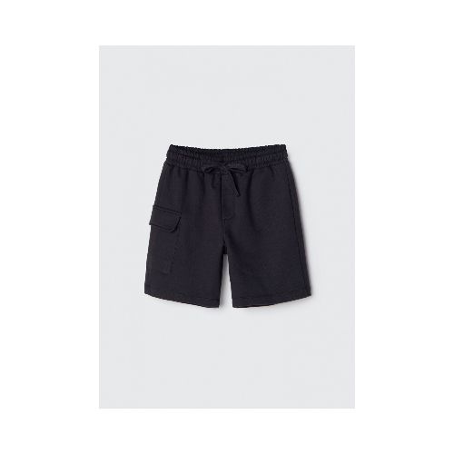 BERMUDA INFANTIL CON BOLSILLOS - GRIS OSCURO — Hering