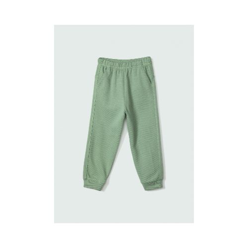 PANTALÓN BABUCHA INFANTIL EN TELA ACANALADA - VERDE — Hering