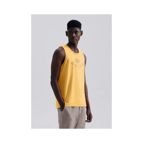 MUSCULOSA CON ESTAMPA - AMARILLO — Hering