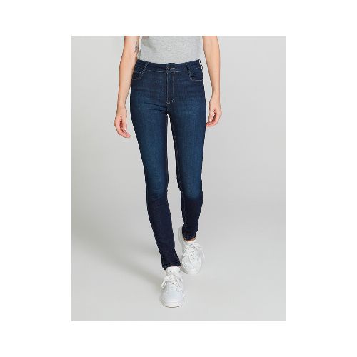 PANTALÓN DE JEAN SUPER SKINNY CINTURA ALTA - AZUL — Hering