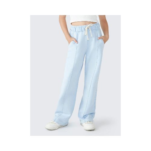 PANTALÓN INFANTIL CON CINTURA ELASTIZADA - CELESTE — Hering