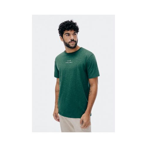 CAMISETA CON ESTAMPA EN TELA FLAMÉ - VERDE — Hering