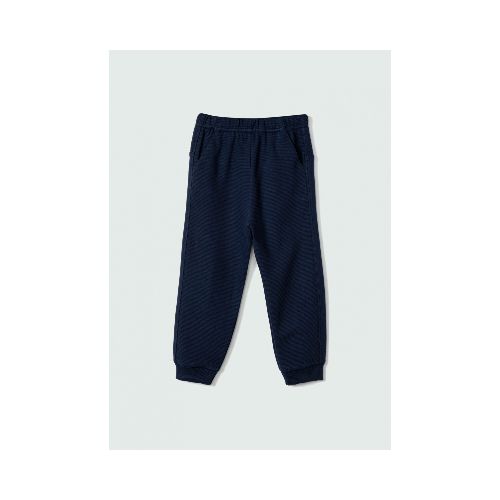 PANTALÓN BABUCHA INFANTIL EN TELA ACANALADA - AZUL — Hering