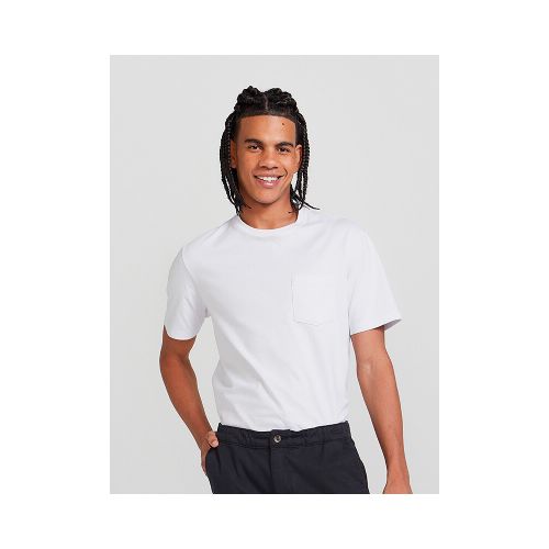 CAMISETA CON BOLSILLO MODELO SUPER COTTON - BLANCO — Hering