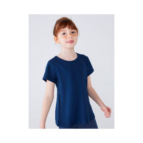 CAMISETA BÁSICA INFANTIL - AZUL OSCURO — Hering