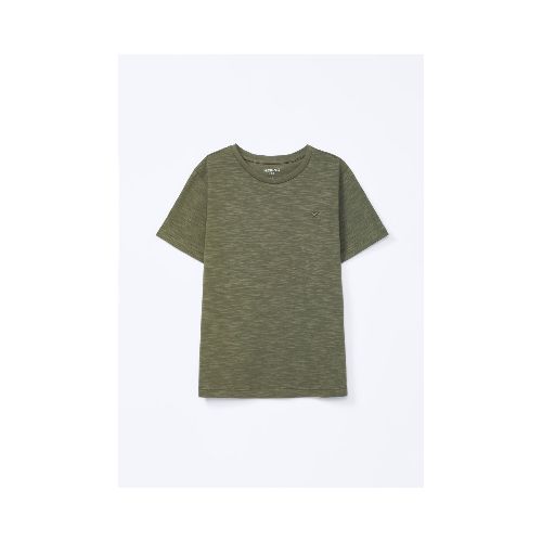 CAMISETA BÁSICA INFANTIL MODELO REGULAR - VERDE — Hering