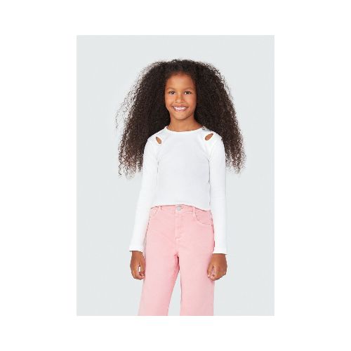 BLUSA INFANTIL EN TELA ACANALADA - BEIGE — Hering