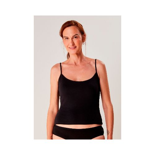 MUSCULOSA BÁSICA DE BRETEL FINO - NEGRO — Hering