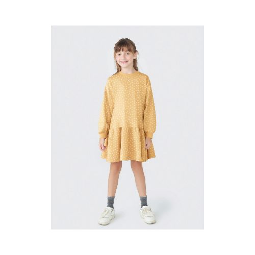 VESTIDO INFANTIL ESTAMPADO - AMARILLO — Hering