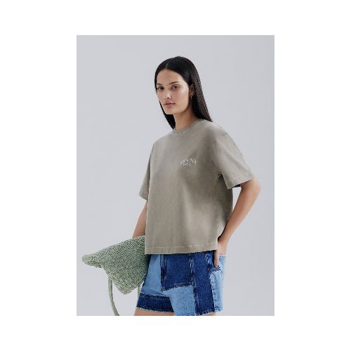 BLUSA EN ALGODÓN SUPERCOTTON CON ESTAMPA - VERDE — Hering